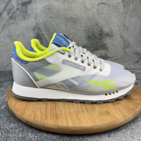 Reebok Classic Leather Shoes Mens Size 10.5 Gray Neon Concept Sample 005 EH1036 - Picture 5 of 11